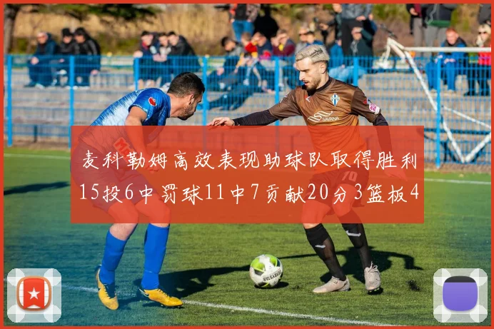 麦科勒姆高效表现助球队取得胜利15投6中罚球11中7贡献20分3篮板4助攻